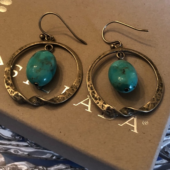 Vintage Silpada Sterling Silver Turquoise Earrings - Picture 13 of 14